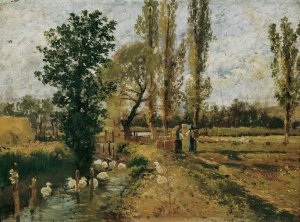 Bachlandschaft by Theodor Von Hormann Oil Painting