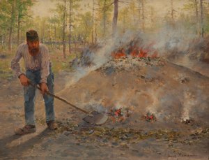 Im Wald von Fontainebleau by Theodor Von Hormann Oil Painting