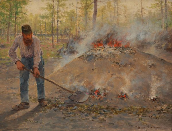 Main Product Photo of Im Wald von Fontainebleau  Painting by Theodor Von Hormann