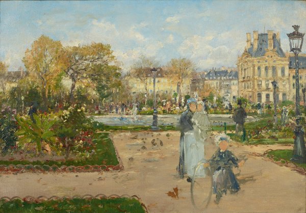 Main Product Photo of In Den Tuilerien  Painting by Theodor Von Hormann