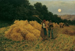 Mondaufgang Nach Der Ernte I by Theodor Von Hormann Oil Painting