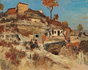 Sudliche Landschaft by Theodor Von Hormann Oil Painting
