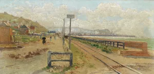 Uferbahn auf Jersey by Theodor Von Hormann Oil Painting
