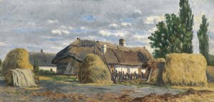 Ungarische Bauernhauser by Theodor Von Hormann Oil Painting