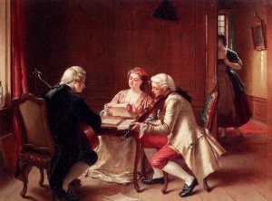 A Pleasant Tune Oil painting by Theodore Ceriez