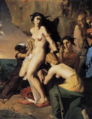 Andromeda and the Nereids by Theodore Chasseriau - Oil Painting Reproduction
