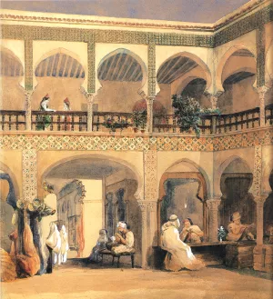 Bazaar in Orleans painting by Theodore Chasseriau
