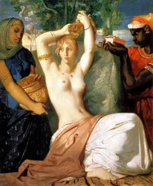 Esther Preparing to be Presented to King Ahasuerus Oil painting by Theodore Chasseriau