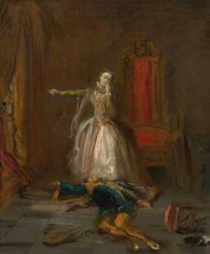 Mary Stuart Swearing Revenge by Theodore Chasseriau Oil Painting