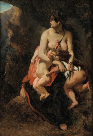 Medea About To Kill Her Children by Theodore Chasseriau Oil Painting