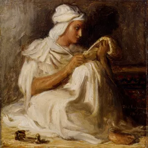 Petit Taleb Poete Arabe by Theodore Chasseriau - Oil Painting Reproduction