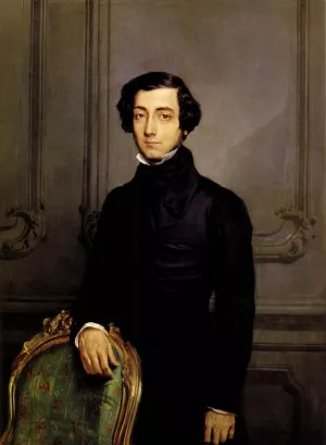 Portrait of Alexis de Toqueville by Theodore Chasseriau - Oil Painting Reproduction