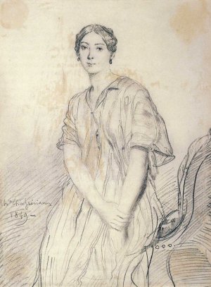 Portrait of Alice Ozy by Theodore Chasseriau Oil Painting