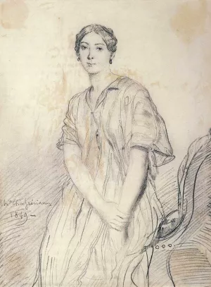 Portrait of Alice Ozy Oil painting by Theodore Chasseriau