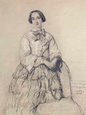 Portrait of Comtesse du Magnoncourt, nee Mary de Tracy Oil painting by Theodore Chasseriau