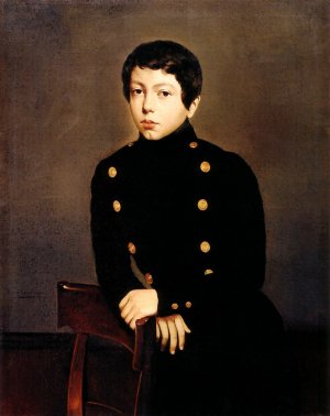 Portrait of Ernest Chasseriau, The Painter's Brother in the Uniform of the Ecole Navale in Brest about the Age of 13