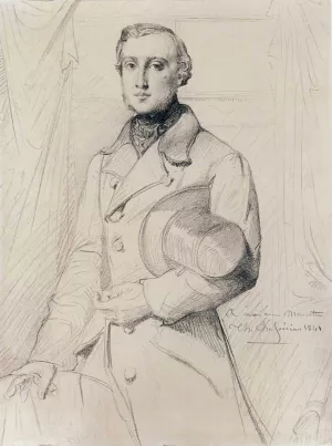 Portrait of Louis Marcotte de Quivieres Oil painting by Theodore Chasseriau