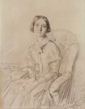 Portrait of Mme Felix Ravaisson-Mollien painting by Theodore Chasseriau