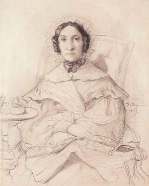 Portrait of Mme Monnerot the Elder Oil painting by Theodore Chasseriau