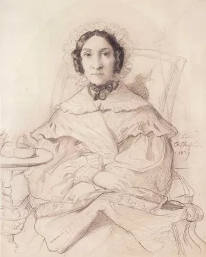 Portrait of Mme Monnerot the Elder Oil painting by Theodore Chasseriau