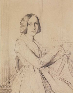 Portrait of Zoe de la Rue by Theodore Chasseriau Oil Painting