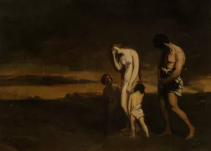 Punishment of Cain by Theodore Chasseriau Oil Painting