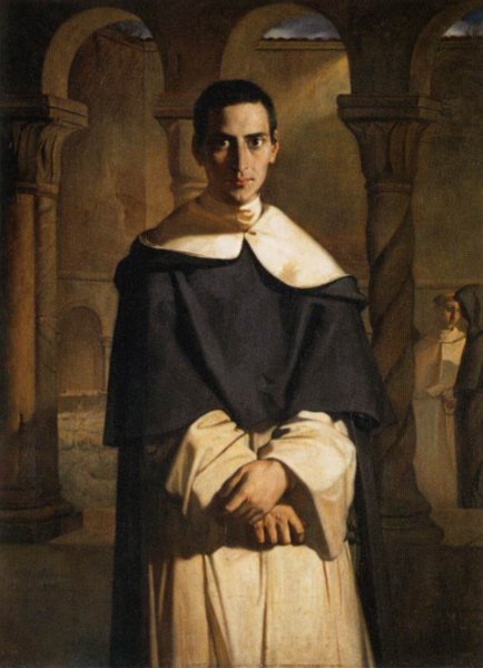 Reverend Father Dominique Lacordaire by Theodore Chasseriau - Hand-Painted Oil Painting Reproduction