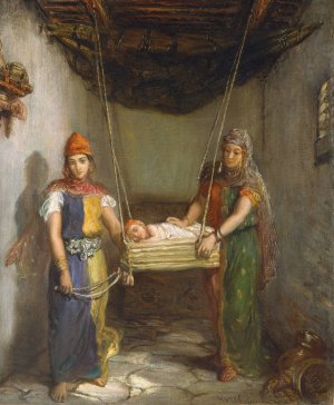 Scene in the Jewish Quarter of Constantine by Theodore Chasseriau Oil Painting