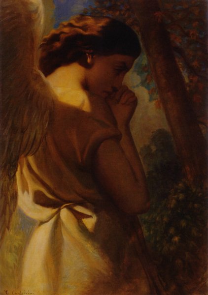 The Angel by Theodore Chasseriau - Hand-Painted Oil Painting Reproduction