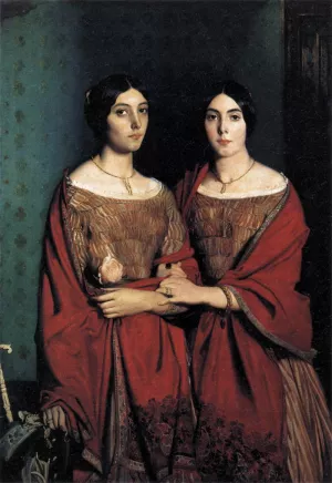 The Artist's Sisters by Theodore Chasseriau Oil Painting
