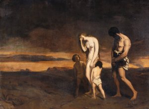 The Punishment of Cain by Theodore Chasseriau Oil Painting