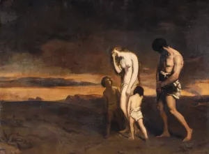 The Punishment of Cain by Theodore Chasseriau Oil Painting