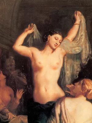 The Tepidarium Detail 2 by Theodore Chasseriau - Oil Painting Reproduction