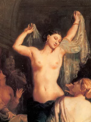 The Tepidarium Detail 2 Oil painting by Theodore Chasseriau