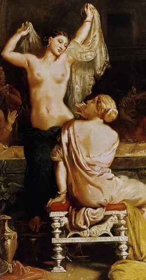 The Tepidarium Detail by Theodore Chasseriau Oil Painting