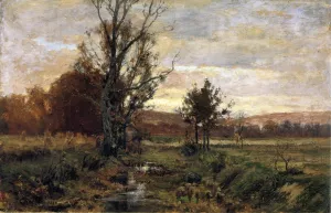 A Bleak Day by Theodore Clement Steele - Oil Painting Reproduction