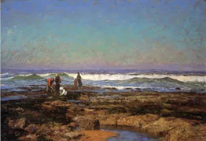 Clam Diggers by Theodore Clement Steele - Oil Painting Reproduction