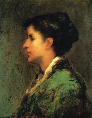Frau Gernhardt by Theodore Clement Steele Oil Painting