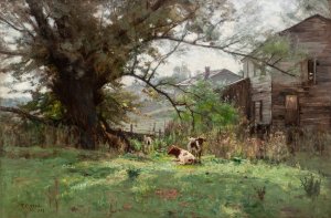 Morning-Old Schofield's Mill by Theodore Clement Steele Oil Painting
