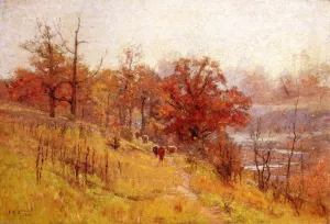 November's Harmony by Theodore Clement Steele - Oil Painting Reproduction