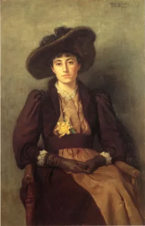 Portrait of Daisy by Theodore Clement Steele Oil Painting