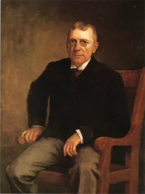 Portrait of James Whitcomb Riley by Theodore Clement Steele Oil Painting