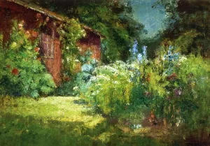 Selma's Garden by Theodore Clement Steele - Oil Painting Reproduction