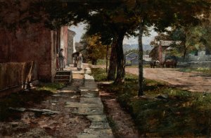 Street in Vernon by Theodore Clement Steele Oil Painting
