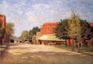 Street Scene by Theodore Clement Steele - Oil Painting Reproduction