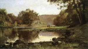 The Creek painting by Theodore Clement Steele