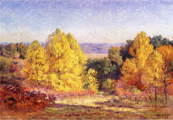 Main Product Photo of The Poplars Painting by Theodore Clement Steele