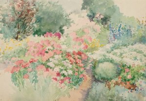 Flower Garden by Theodore Earl Butler Oil Painting