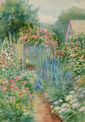 Flower Garden by Theodore Earl Butler Oil Painting