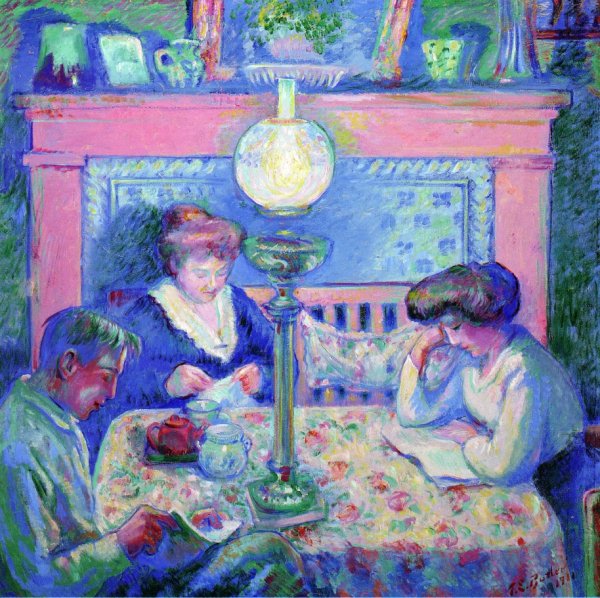 Interior After Dinner by Theodore Earl Butler - Hand-Painted Oil Painting Reproduction